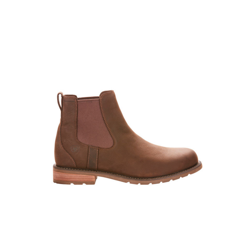An image of the Ariat Wexford Waterproof Chelsea Boot in the colour Weathered Brown.
