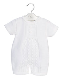 An image of the Dandelion Clothing Cable Front Knitted Romper