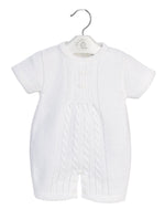 An image of the Dandelion Cable Front Knitted Romper