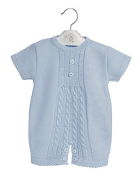 An image of the Dandelion Clothing Cable Front Knitted Romper