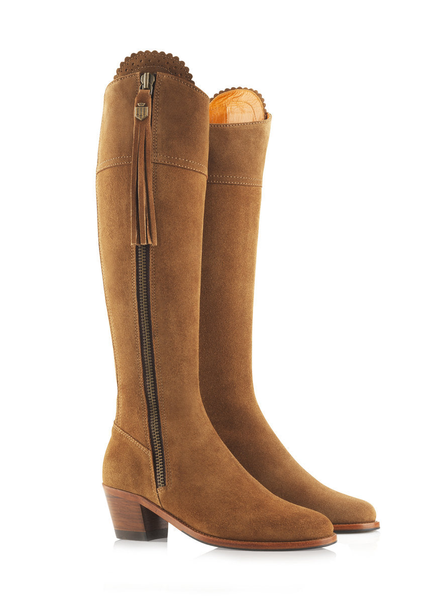 An image of the Fairfax & Favor Fairfax & Favor The Heeled Regina Suede Boot