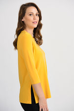 3/4 Sleeve Zip Front Tunic