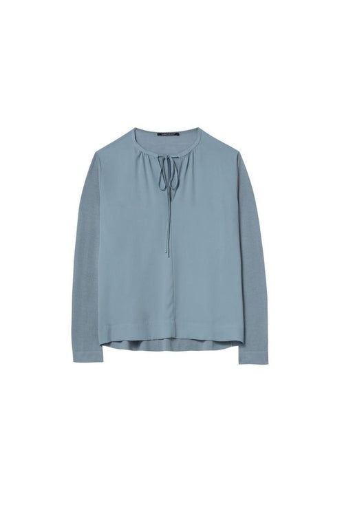 An image of the Luisa Cerano Knitted Sleeve Pullover