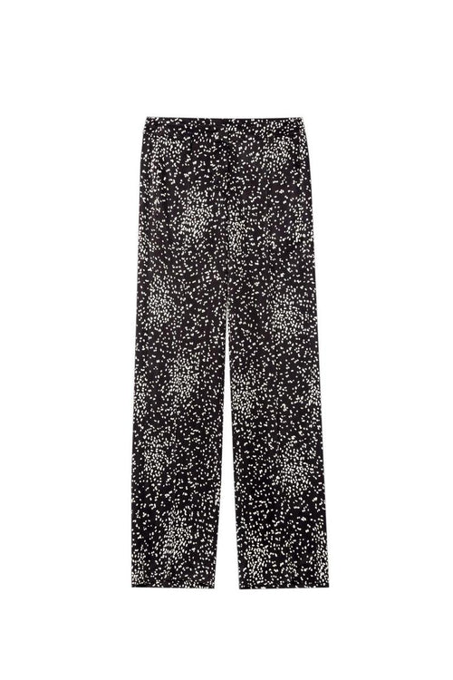 An image of the Luisa Cerano Wide Leg Satin Trousers