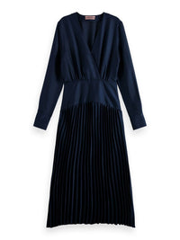 An image of the Scotch & Soda Feminine Dress with Pleated Skirt