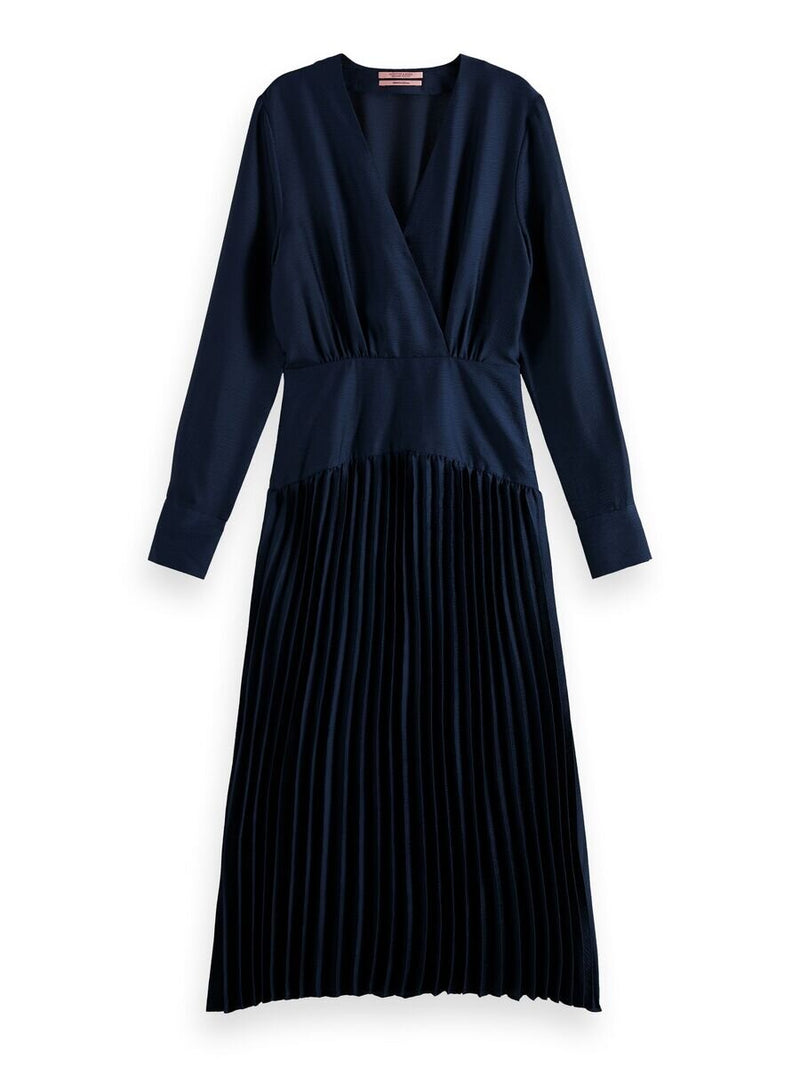 An image of the Scotch & Soda Feminine Dress with Pleated Skirt