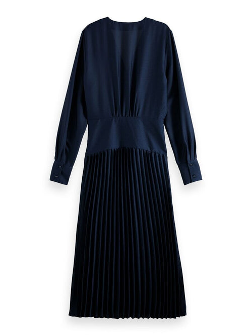 An image of the Scotch & Soda Feminine Dress with Pleated Skirt