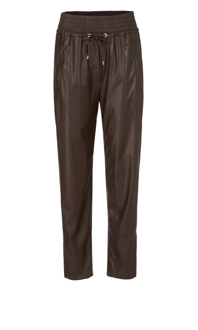 Relaxed Pleather Trousers