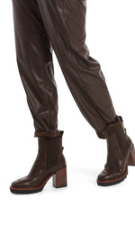 Relaxed Pleather Trousers
