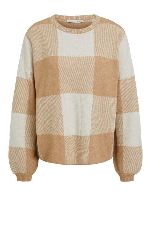 An image of the Oui Checked Jumper