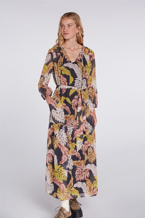 An image of the Oui Leaf/Leopard Dress