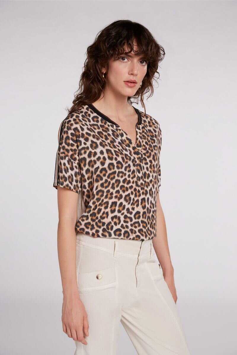 Short Sleeved Leopard Top