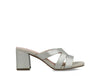 An image of the Menbur Block Heeled Glitter Sandal