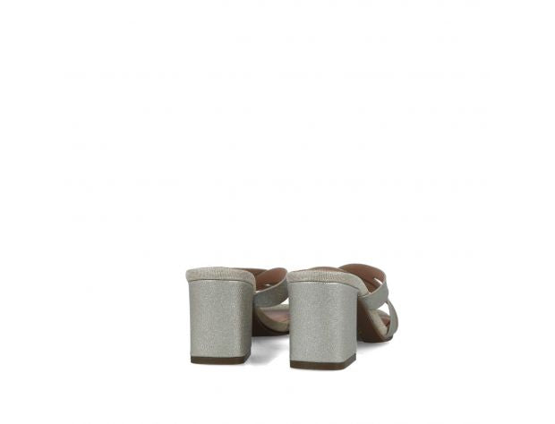 An image of the Menbur Block Heeled Glitter Sandal