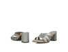 An image of the Menbur Block Heeled Glitter Sandal