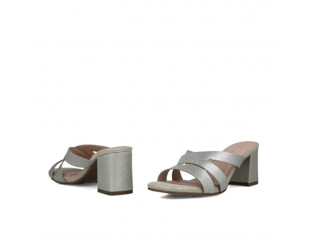 An image of the Menbur Block Heeled Glitter Sandal