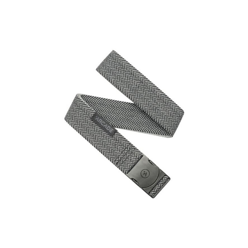 An image of the Arcade Belts Hemingway Belts in the colour Black/Grey.